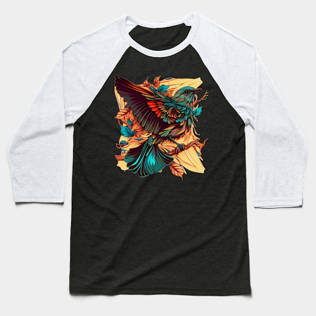 bird art Baseball T-Shirt by Mailson